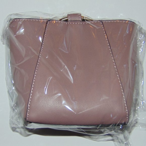 Co-Lab Christopher Kon - Circle Handle Detail - Mauve Crossbody Purse - Picture 1 of 3